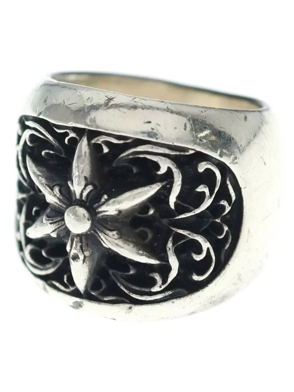 Chrome Hearts Clssc Oval Star Classic Ring Silver